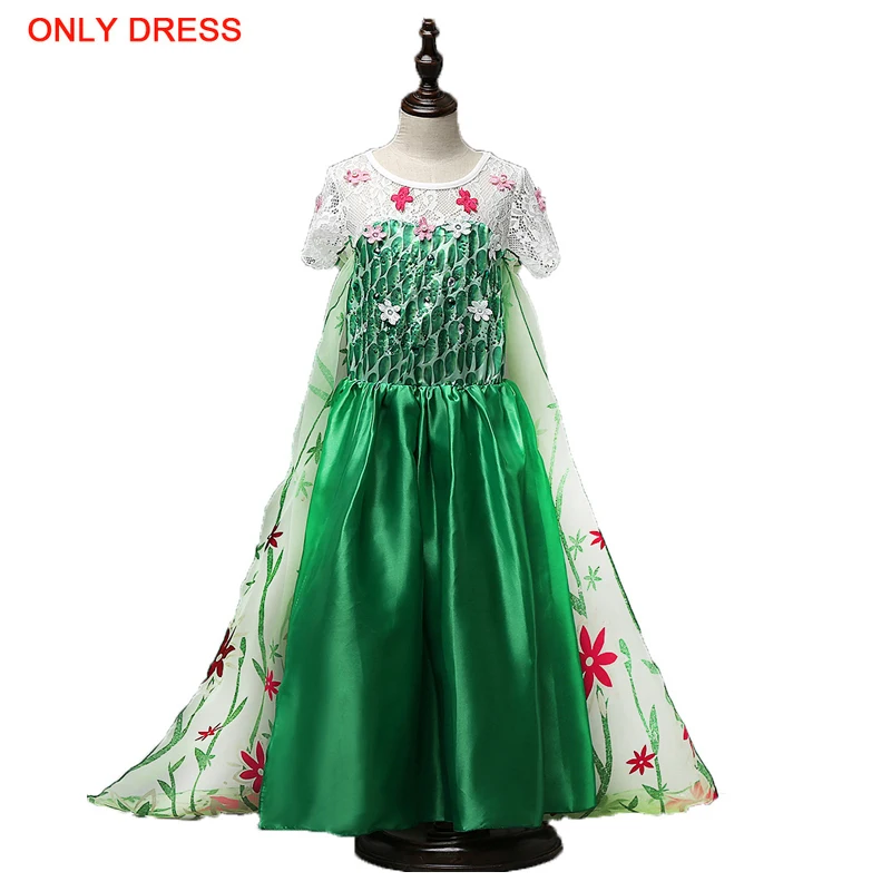 only dress K Новинка года; платье принцессы Анны и Эльзы 2; платье Снежной Королевы для девочек; маскарадный костюм на Хэллоуин; зимний костюм Эльзы для детей; Vestidos - Цвет: only dress K
