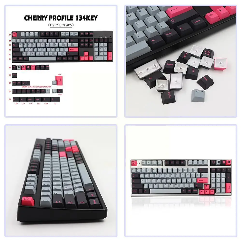 8008 механические колпачки клавиш клавиатуры Pbt подходят для переключателя Mx 135