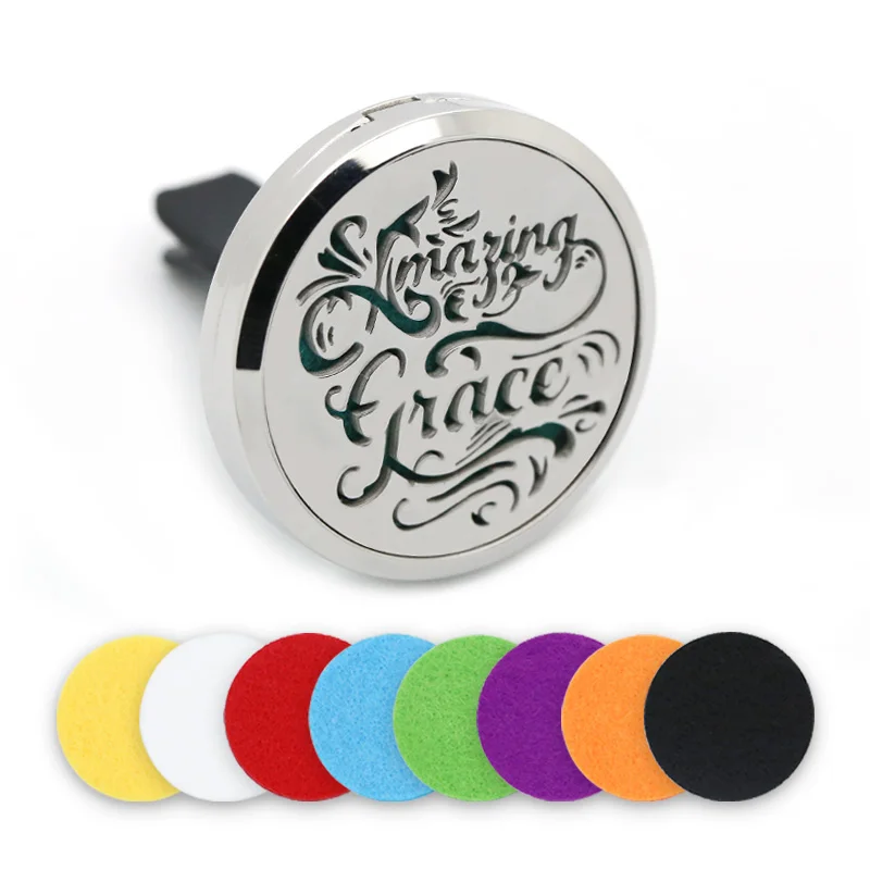 Медальон для ароматерапии BOFEE серебряный из нержавеющей стали|locket pendant|aromatherapy