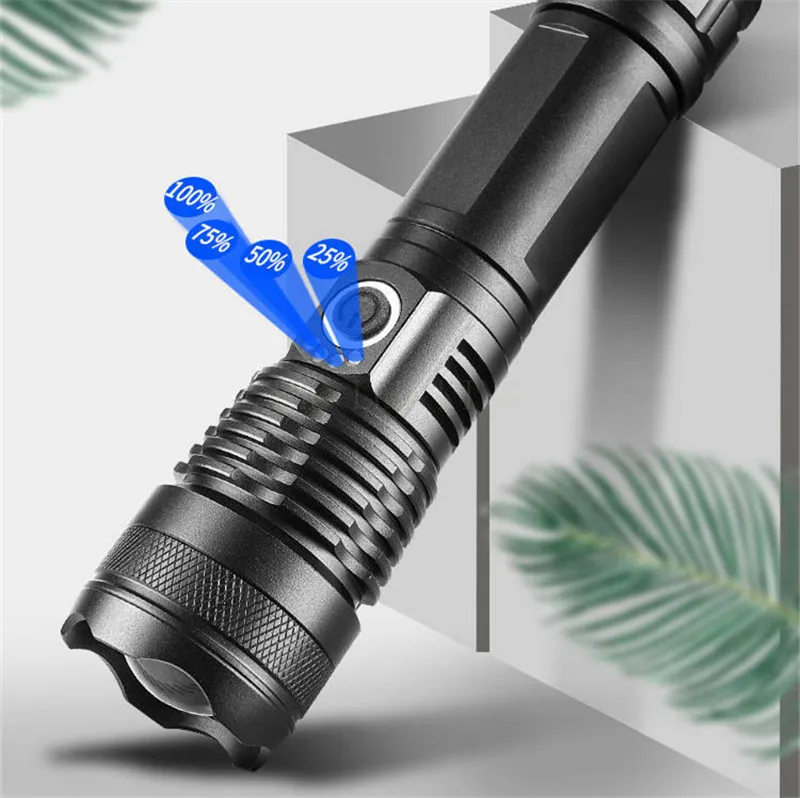 Самый мощный светодиодный фонарик XHP90 масштабируемый тактический Xhp70 XHP50 18650 или
