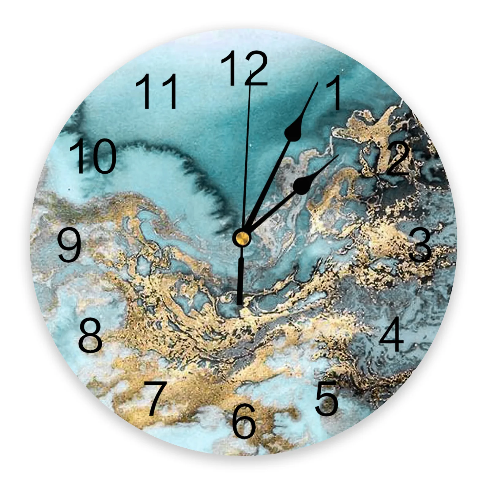 

Marble Texture Ink Line Wall Clock Home Decor Bedroom Silent Oclock Watch Wall Digital Clock Wall Clock Modern Design