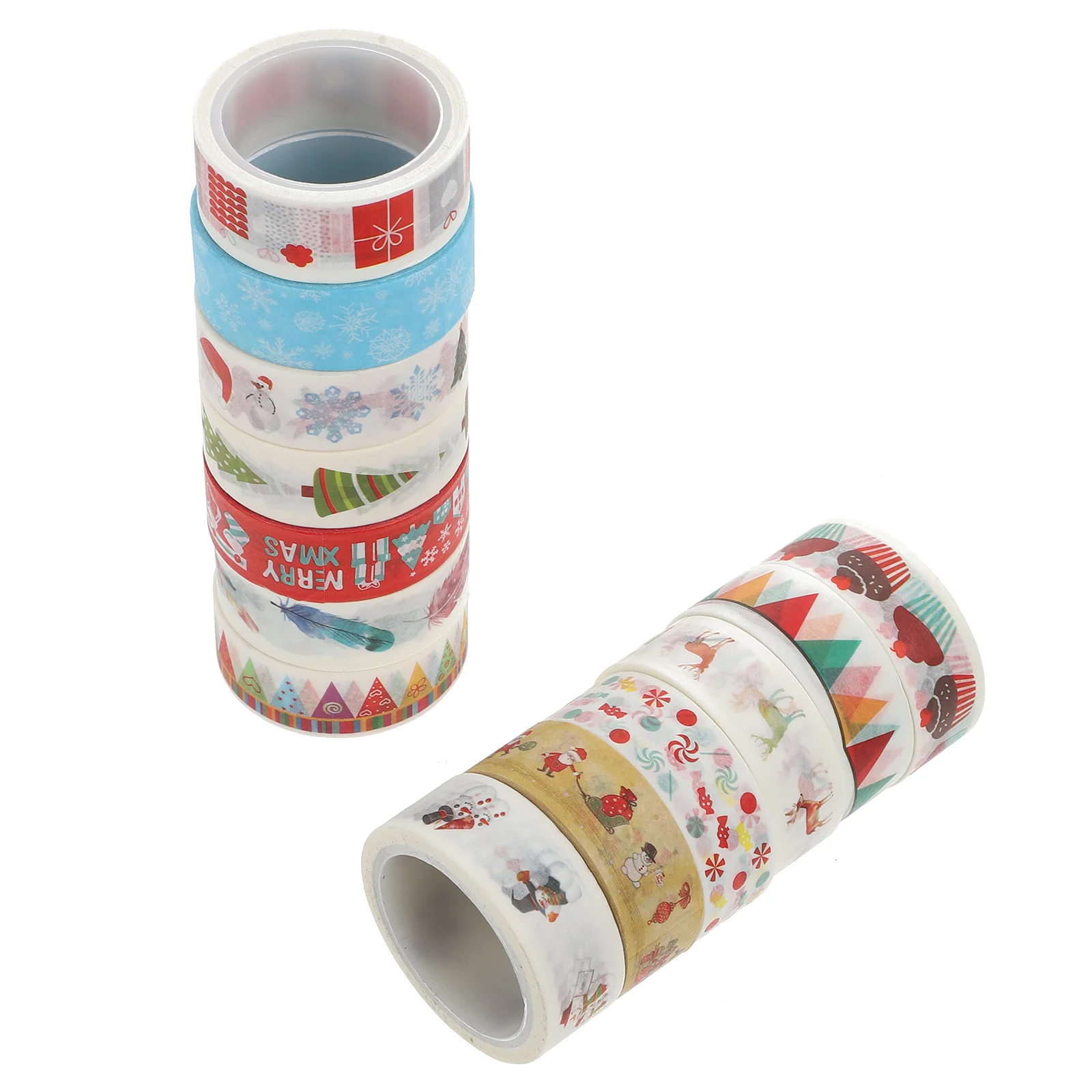 

13 рулонов бумажных наклеек в рождественском стиле