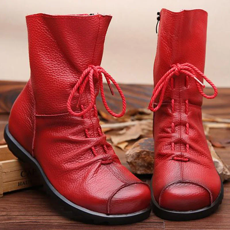 CEVABULE/2021 женские зимние ботинки ручной работы из натуральной кожи Ботинки в