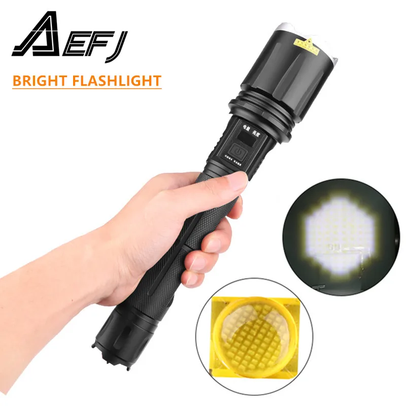Супер яркий светодиодный фонарик AEFJ с фитилем MTG2 сравнимый солнечными лучами