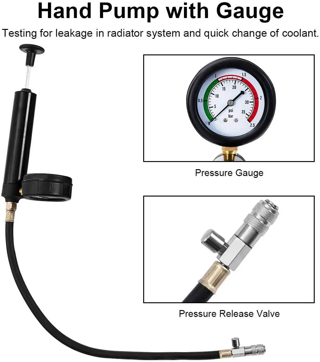 Новинка 2021 28 шт. универсальный измеритель давления радиатора система вакуумного
