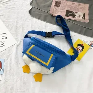 

Disney Fashion Lady Cute Donald Duck Wild Messenger Bag Casual Nylon Zipper Cartoon Duck Butt Small Waist Bag