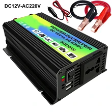3000W DC 12V To AC 110/220V Portable Car Power Inverter Charger Converter Adapter Universal Socket Auto Accessories