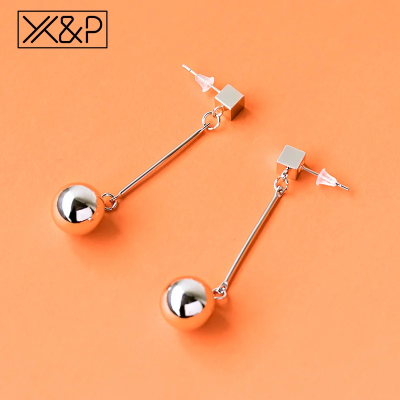 X& P новые трендовые корейские серьги для женщин, Геометрические Квадратные круглые металлические Висячие серьги-капли, Brincos, женские модные ювелирные изделия