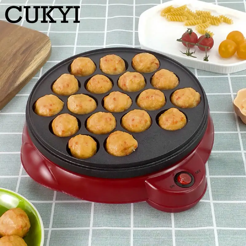 CUKYI электрическая такояки Осьминог машина для выпечки мяч Маруко с 18 отверстиями