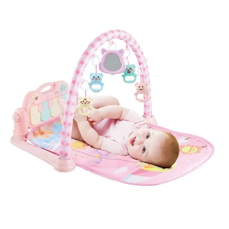 

3 in 1 Baby Play Mat Baby Gym Toys Soft Lighting Rattles Piano Musical Educational Toy