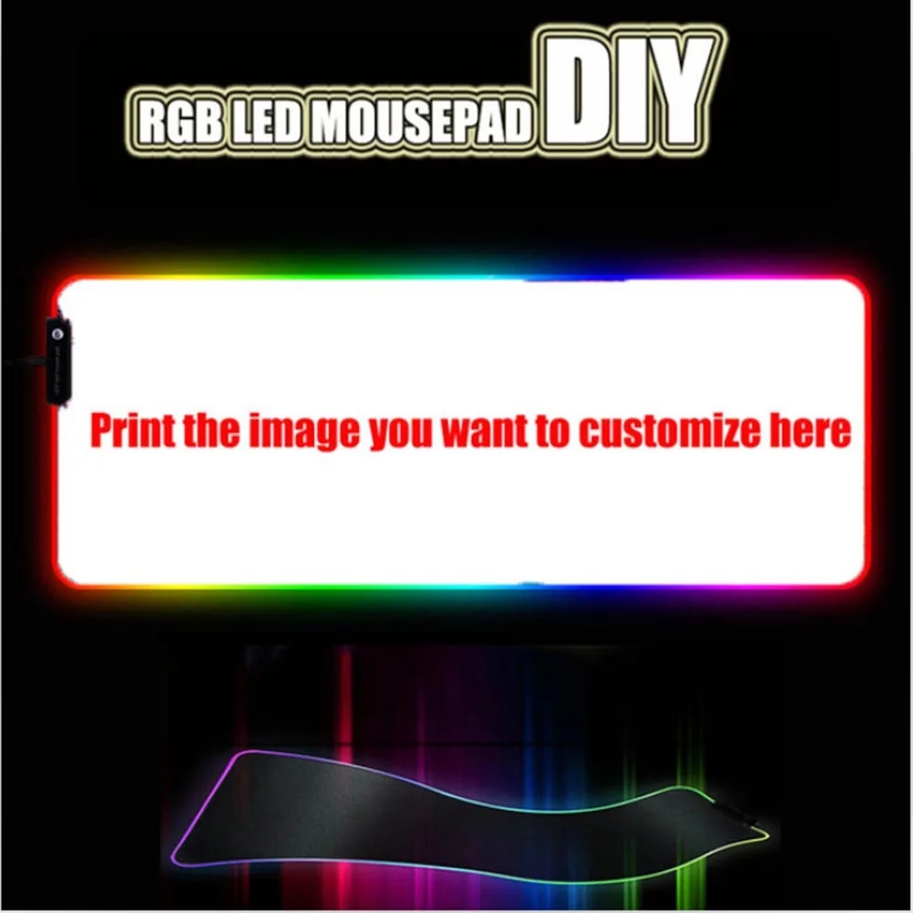 

Custom Mat Gloway Cute Gaming Accessories Lights Led Mouse Pad with Backlight 90x40 Mousepad Anime Rgb Game Mats for Pc