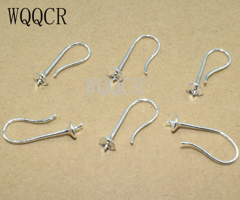 10PCS Wholesale Jewelry Making Beads 925 Sterling Silver colorFindings Line Earring Hook Earwire For | Украшения и аксессуары