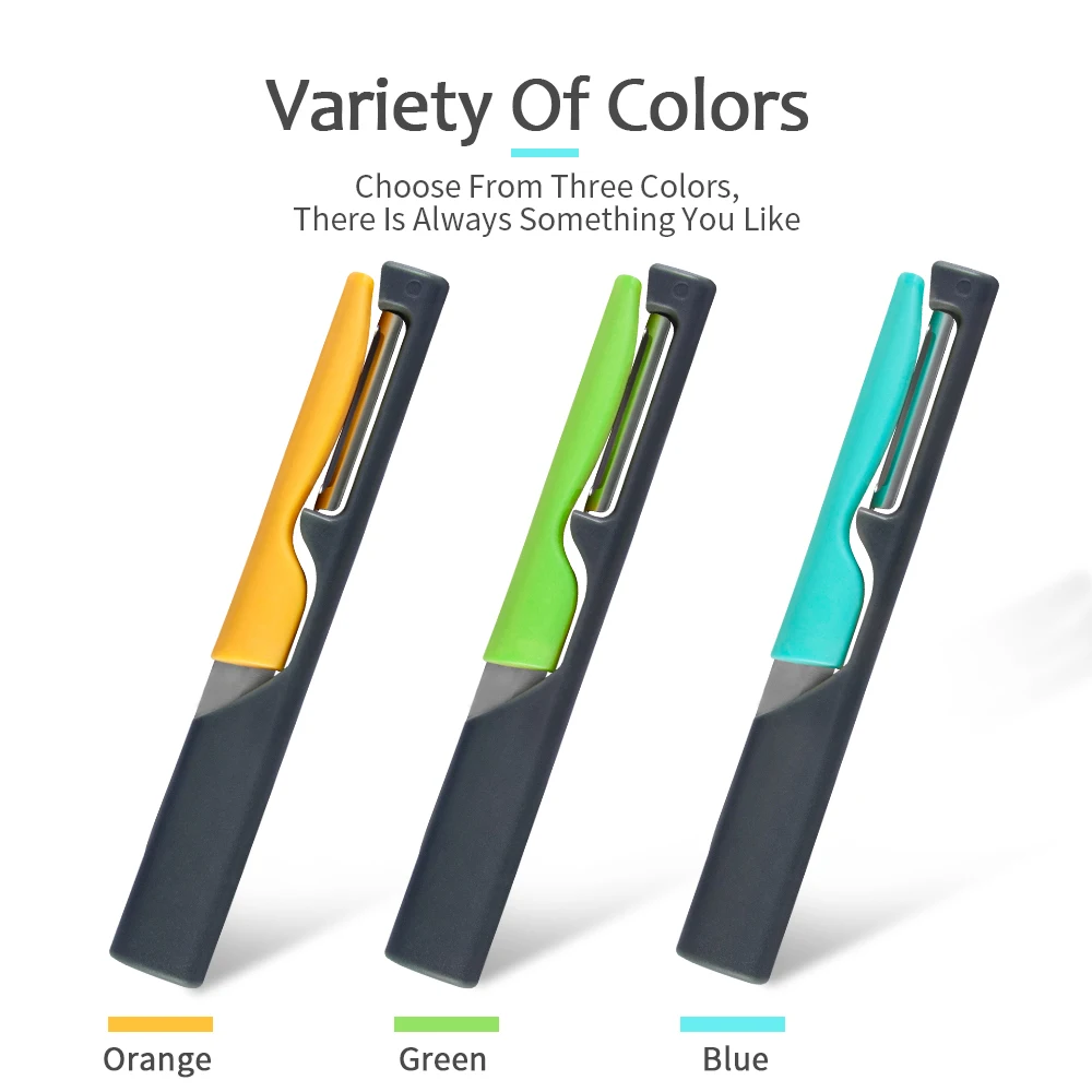 XYj 3 шт. нож из нержавеющей стали для чистки кожуры желтого зеленого синего фрукта