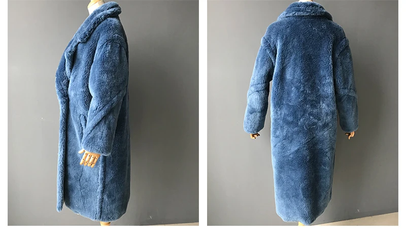 MAOMAOFUR натуральная шерсть Teddy Bear пальто Женская Зимняя мода натуральном овечьем меху Меховая куртка женские теплые ботфорты Костюмы; шерстяная Верхняя одежда для детей