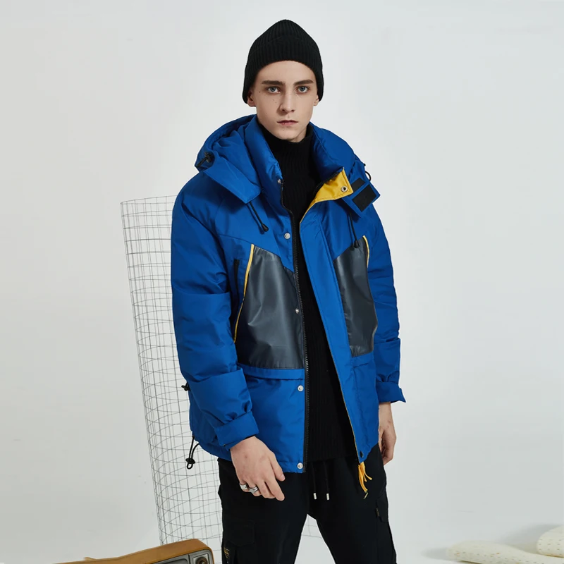 

Мужской зимний теплый хлопковый пуховик, мужской зимний пуховик с капюшоном для сохранения тепла