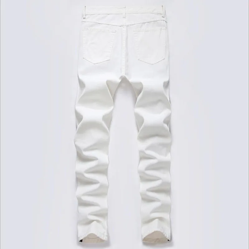 Мужские прямые джинсовые брюки с дырками в стиле High Street мужские модные