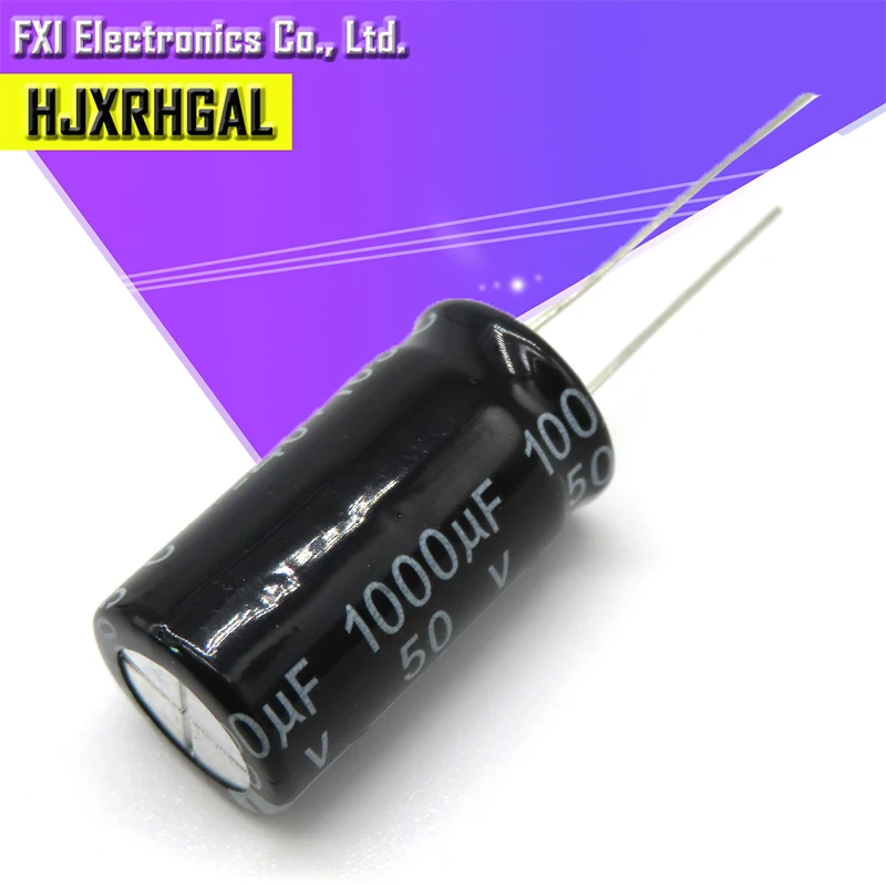 10 шт. 50v1000uf 1000uf50v 16*20 электролитический конденсатор с алюминиевой крышкой 50В 1000