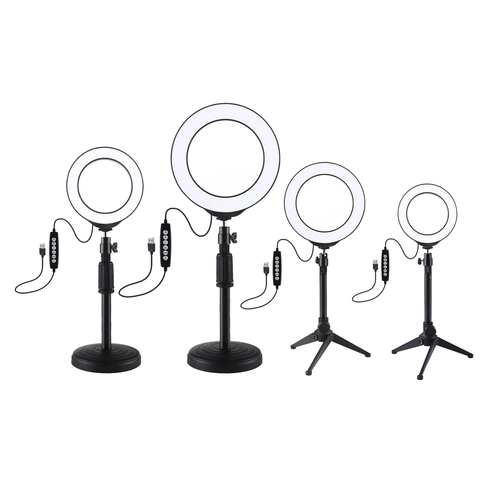 Светодиодный кольцевой светильник и Настольный Штатив с пультом дистанционного