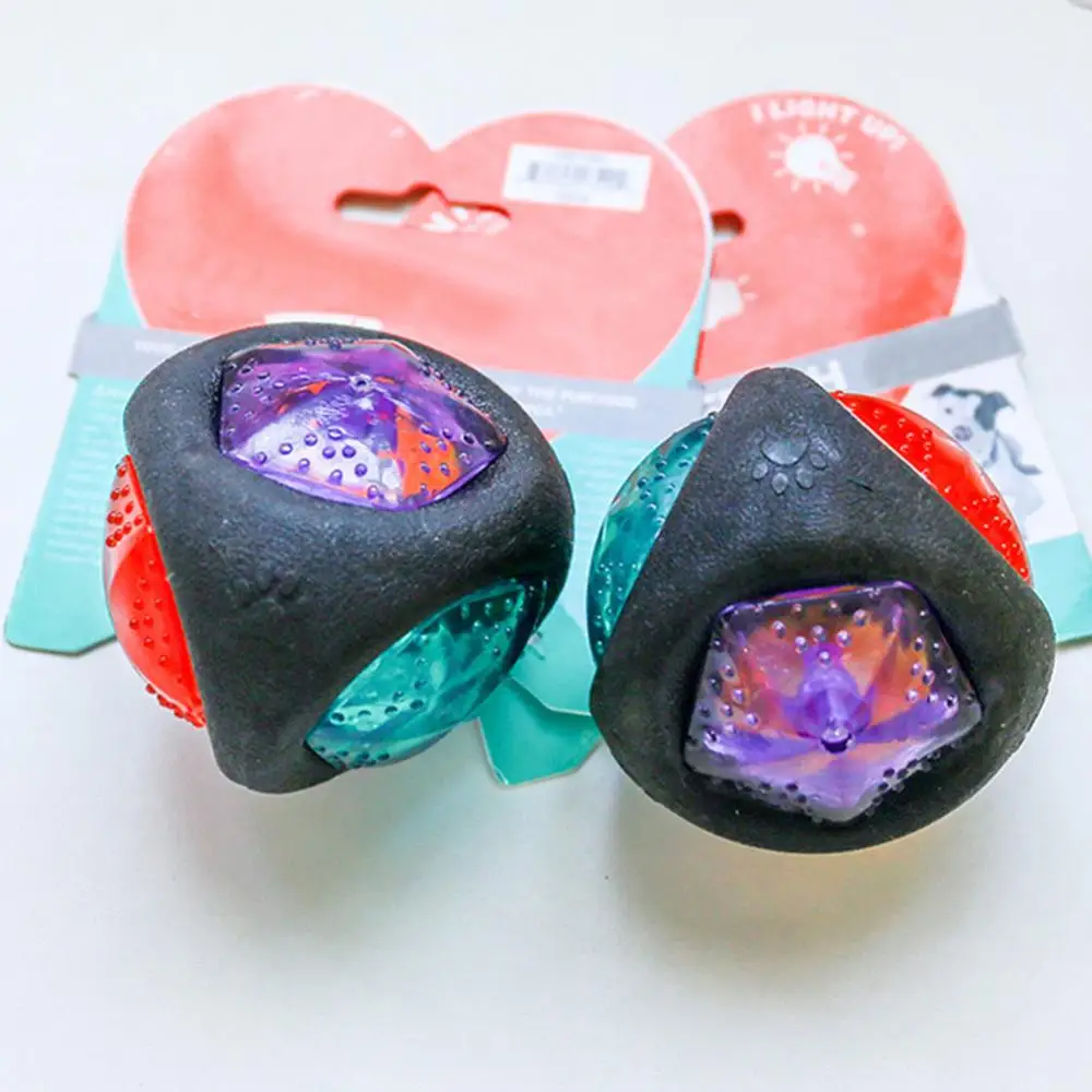 Мяч для собак мигающий светодиодный мяч активируемый звуком световой домашних