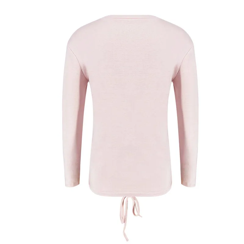 Женская однотонная Толстовка с длинным рукавом круглым вырезом | одежда