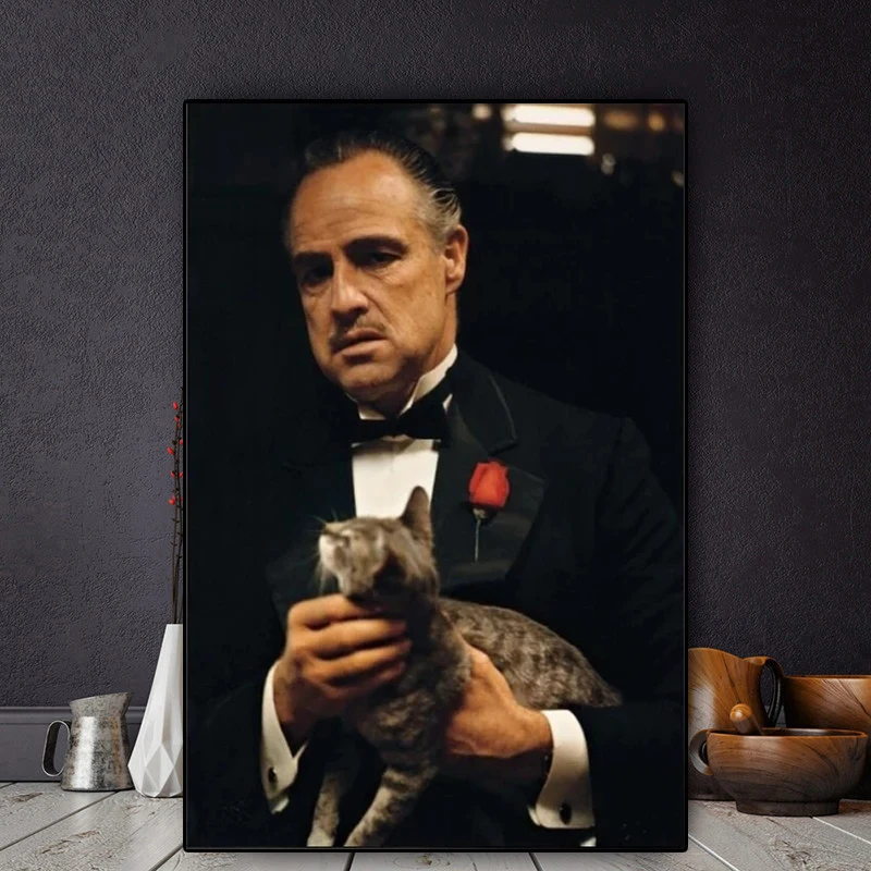 

Godfather Portrait Movie Canvas Paintings Posters and Prints Wall Art on The Wall Wall Hanging Pictures Cuadros Home Decoration