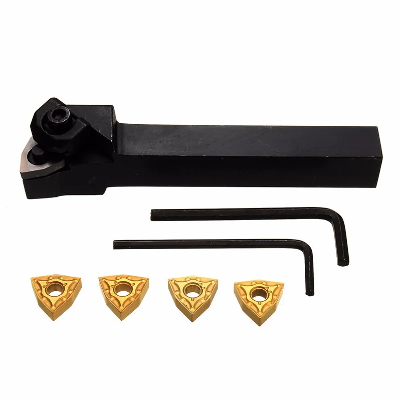 

1p16mm Shank Boring Bar WWLNR1616H08/WWLNR1616K08 CNC Lathe Turning Tool Holder + 4pcs WNMG0804 Carbide Inserts With Wrench