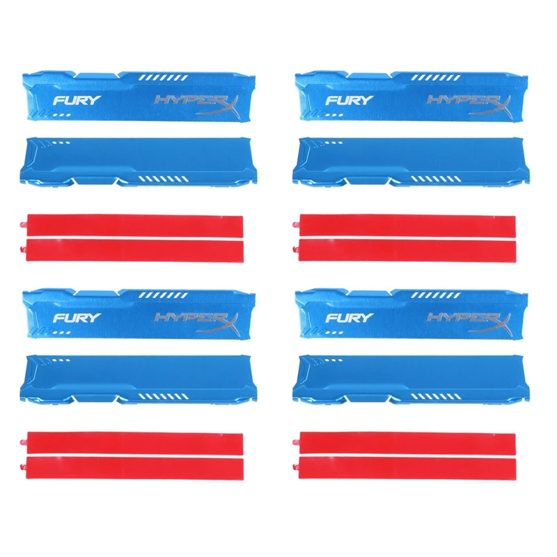 

Радиатор для оперативной памяти DDR3, Охлаждающий радиатор для настольного компьютера, 4 шт., DDR2, DDR3, DDR4, синий