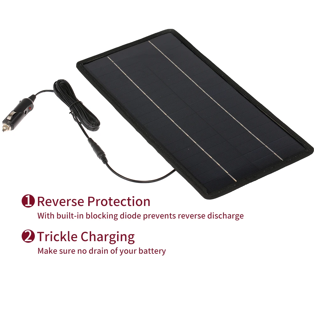 12V Солнечное автомобильное зарядное устройство портативное монокристаллическое