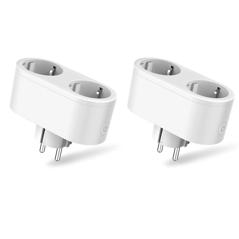 2PCS FrankEver две розетки ЕС Wifi умная розетка 16А вилка с контролем энергии таймер переключатель Голосовое управление работает с Alexa Google - Цвет: 2PCS