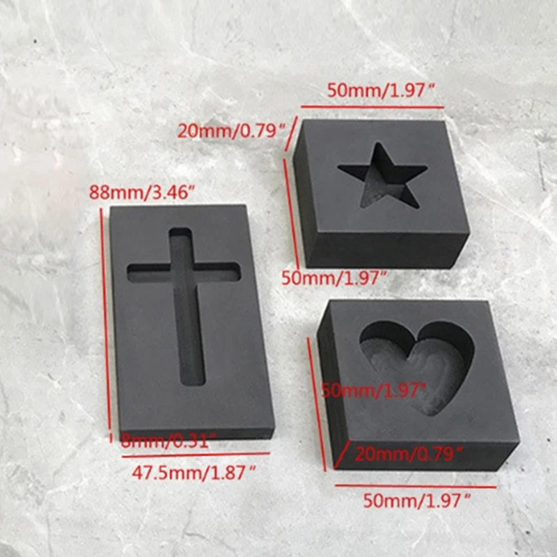 Форма для слиток серебра форма тигеля из графита плавления золота цветного