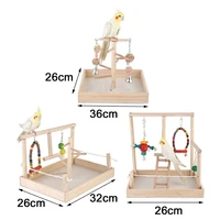 parrot swing climbing ladder desktop stand wooden playground training perch toy 517e