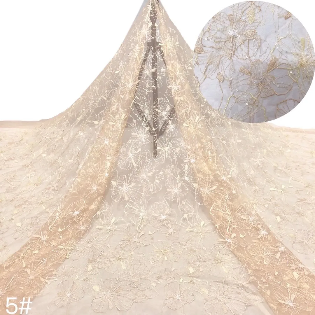 Изысканная вышивка из тюля с блестками хорошее качество и хорошая цена удобная