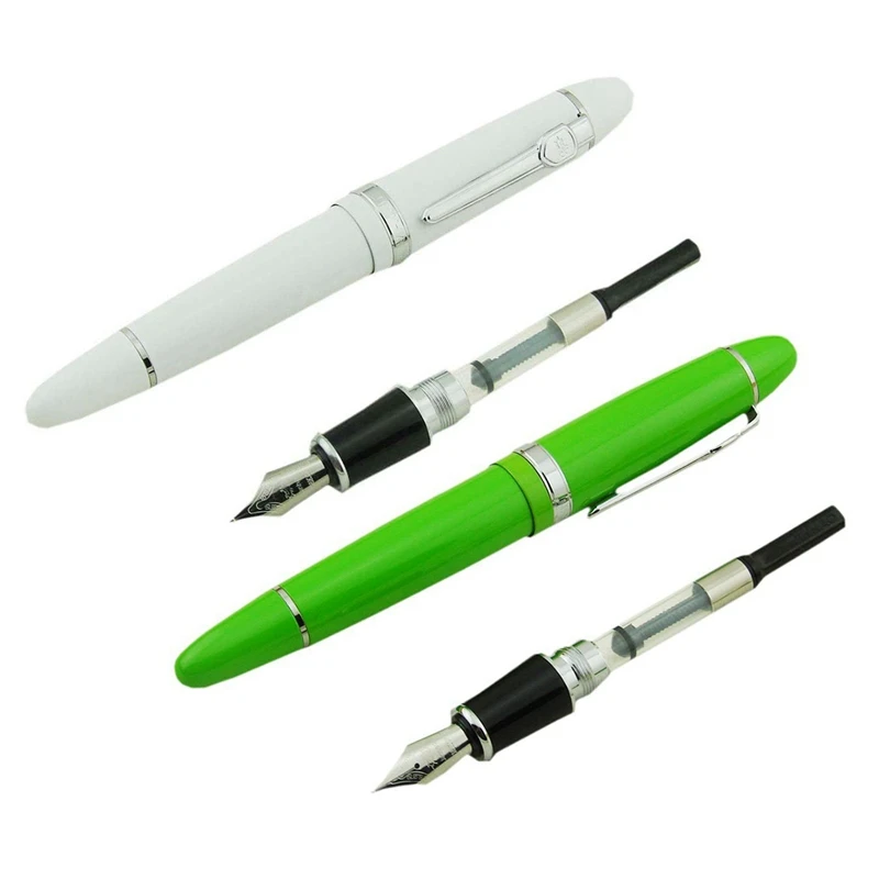 Jinhao 2 шт. 159 авторучка Студенческая специальная белая и серебристая отделка