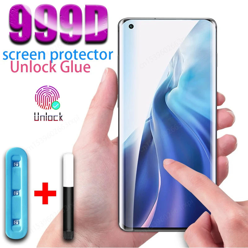 

Закаленное УФ-стекло для Xiaomi Mi Note10 Lite, защитная пленка для экрана Note 10 Pro Ultra, Mi10, Xiaomi10, Mi11, Xiaomi11, Mi 11, полное покрытие Mix4