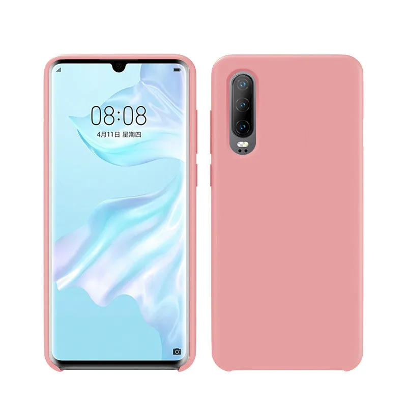 Для HUAWEI P30 чехол высокого качества шелковистый мягкий силиконовый защитный чехол для HUAWEI P30 Pro Lite P20 противоударный чехол - Цвет: pink