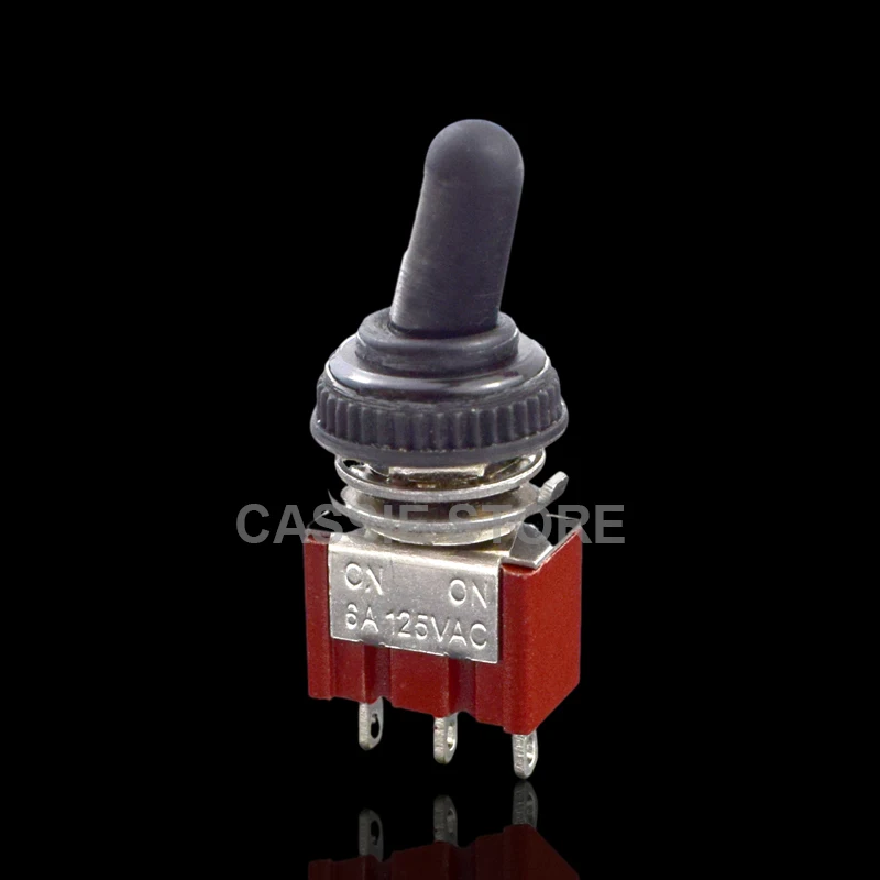 5 шт. 6 мм красный Мини MTS-102 3-контактный SPDT ON-ON 5A 120VAC тумблер миниатюрный |