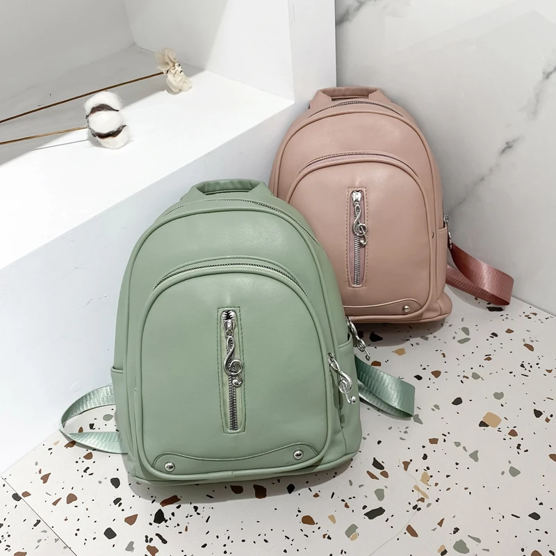 

2020 winter new high-quality leather student school bag multifunctional travel backpack brand luxury designer ladies backpack