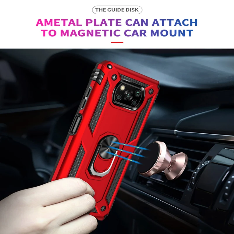 gdream shockproof ring case for xiaomi poco x2 poco f2pro anti drop bracket phone case back cover for poco x3 nfc x3pro poco f3 free global shipping