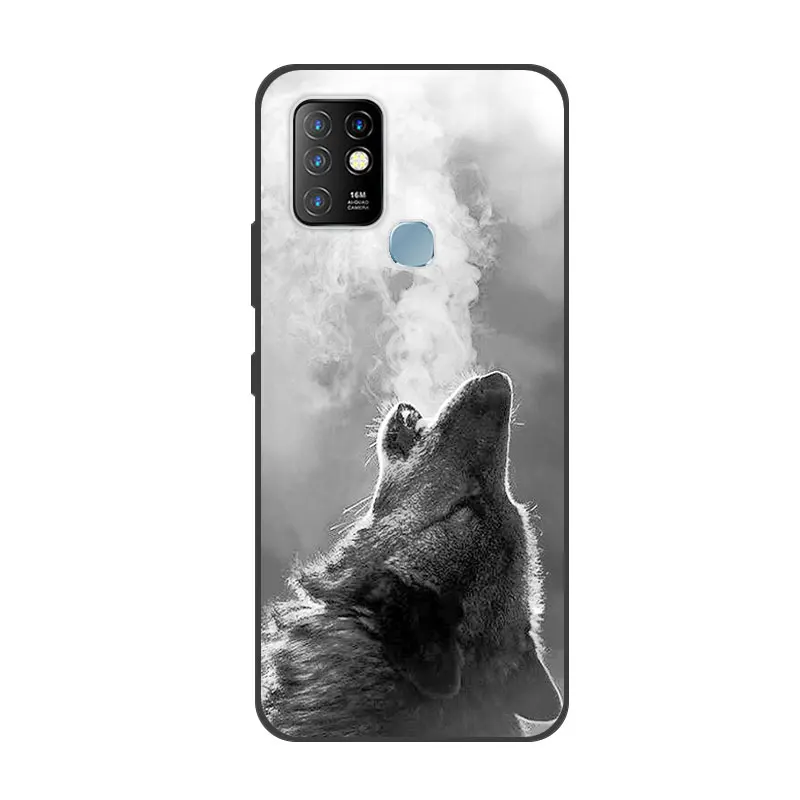 black silicone cover for infinix hot 10 case soft phone cases coque cartoon protective back free global shipping