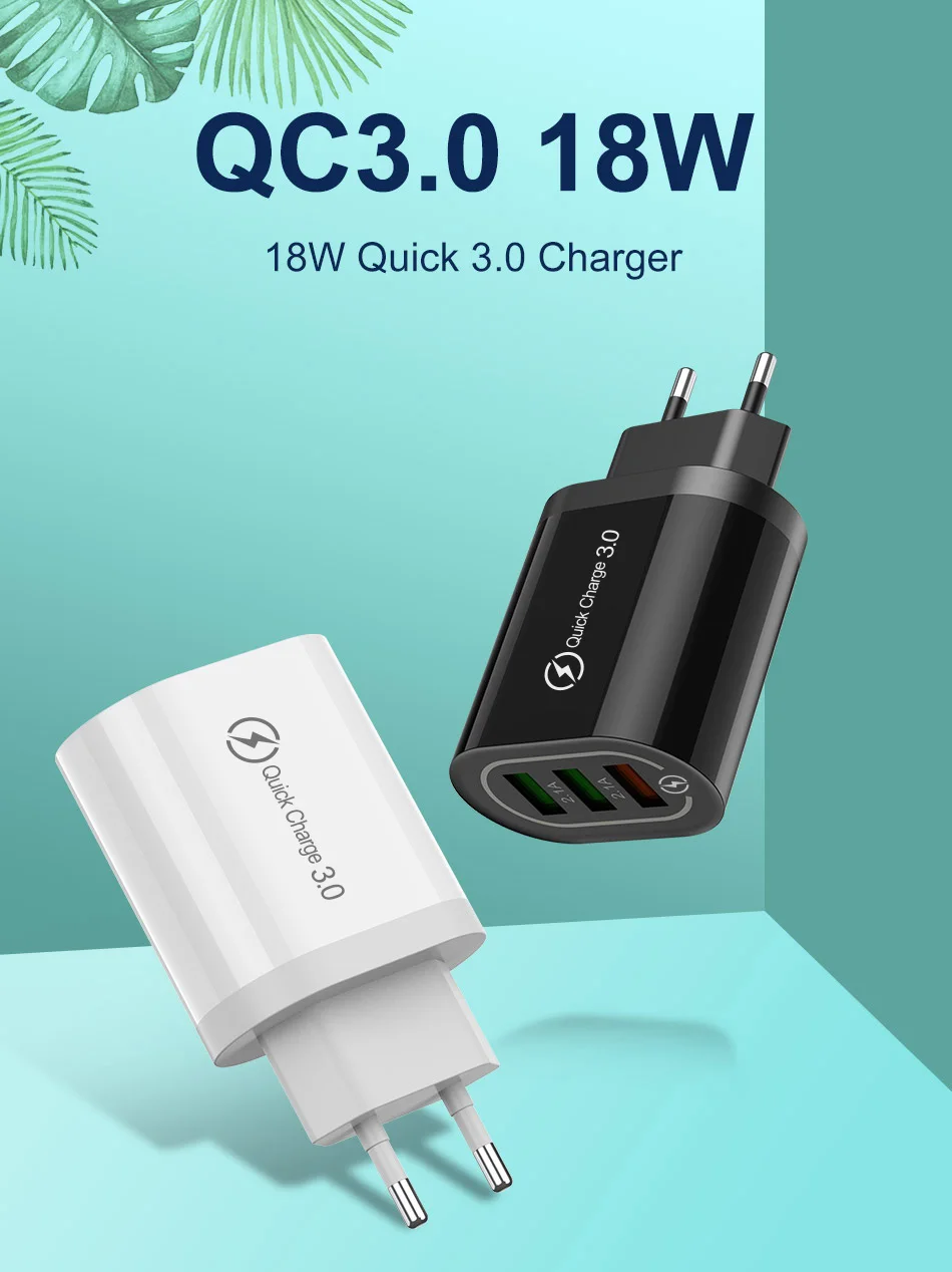 Зарядное устройство OLAF Quick Charge 3,0 USB для iPhone 11pro Xiaomi samsung huawei QC3.0 QCFast зарядное устройство настенный адаптер для мобильного телефона