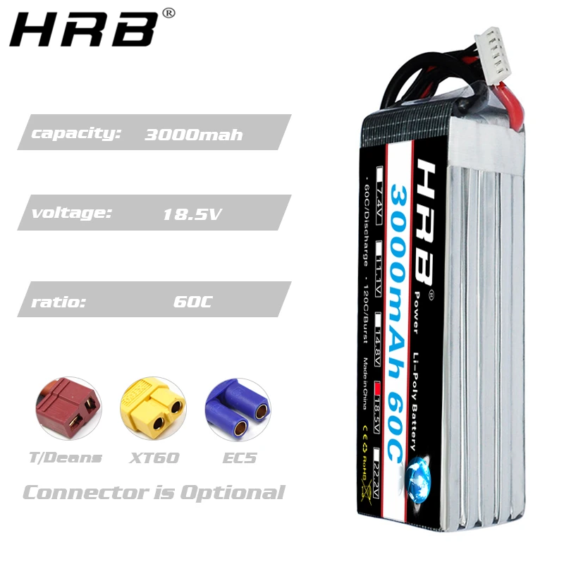 батарея hrb 2s 74 v lipo 3000mah 60c xt60 111 v 3s t deans 148 v 185 v 222 v беспи