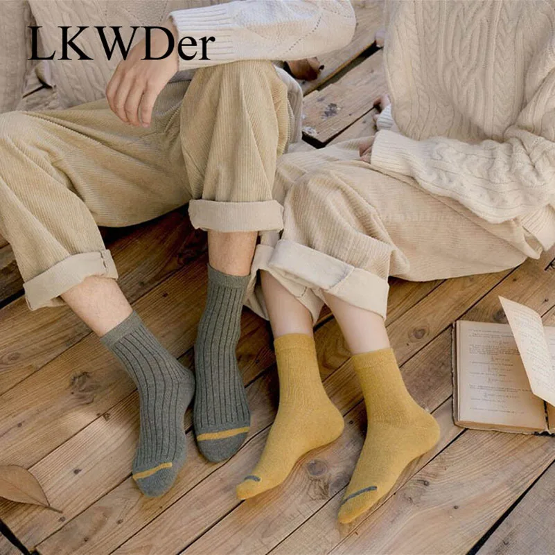 

LKWDer 5 Pairs Japanese Spring Autumn Socks Womens Summer Cotton Girl Socks Long Tube Female Casual Fashion Sock Meia Calcetines