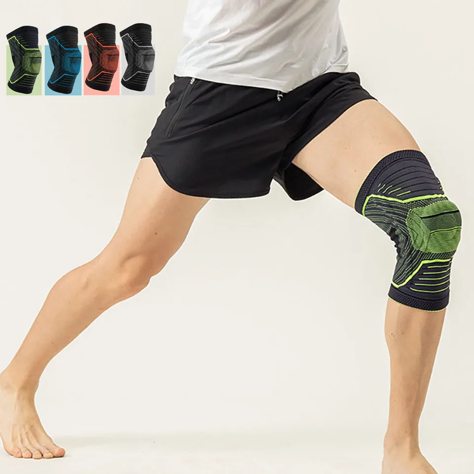 

Высококачественные защитные силиконовые Нескользящие наколенники для фитнеса, спорта, футбола, альпинизма, профессиональные наколенники