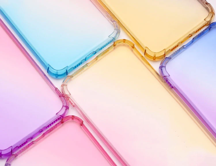 Gradient Armor Silicone Case For Xiaomi Redmi Note 8 Pro Case Transparent Soft TPU Shockproof Bumper Cover For Redmi Note 8 Case