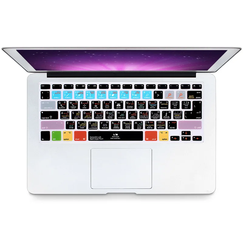 HRH русский OSX Премиум Pro CC Ableton Live Avid Pro инструменты силиконовый ярлык Hotkey клавиатура кожный чехол для MacBook Pro 13 15 - Цвет: Logic Pro X