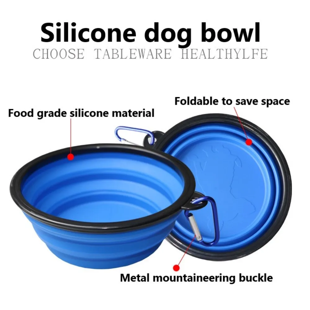 

TPE folding silicone pet bowl dog bowl portable dog food bowl pet folding bowl