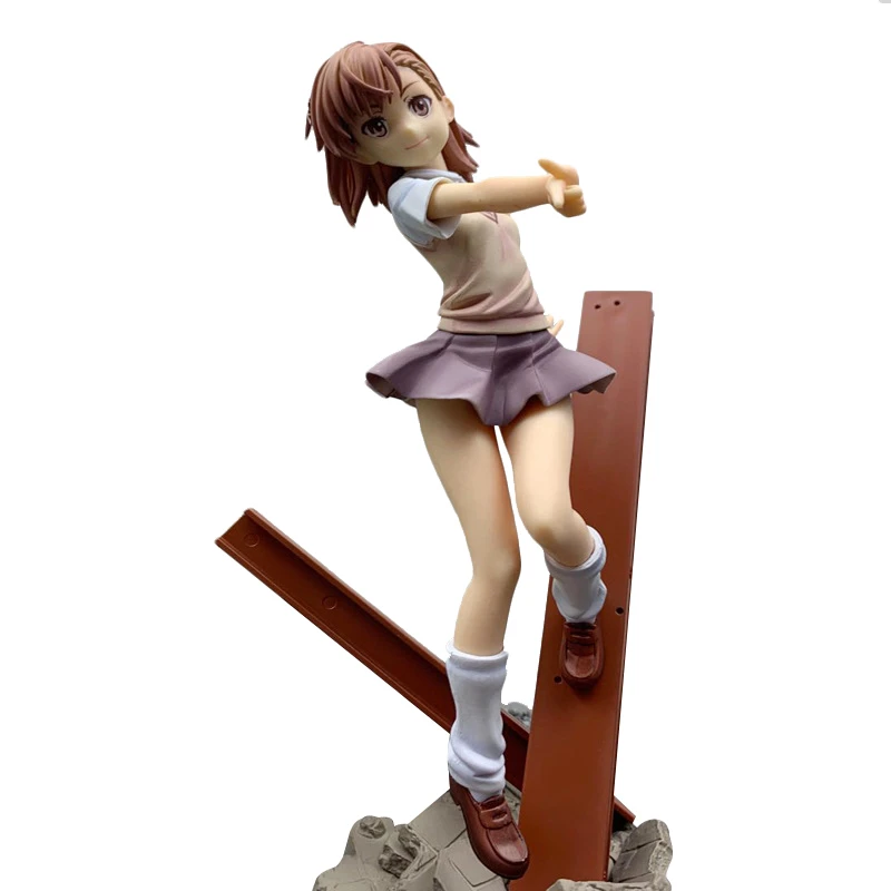 

Anime A Certain Magical Index Scientific Railgun Misaka Mikoto Action Figure Model Statue Doll Collection Toy Desktop Decoration