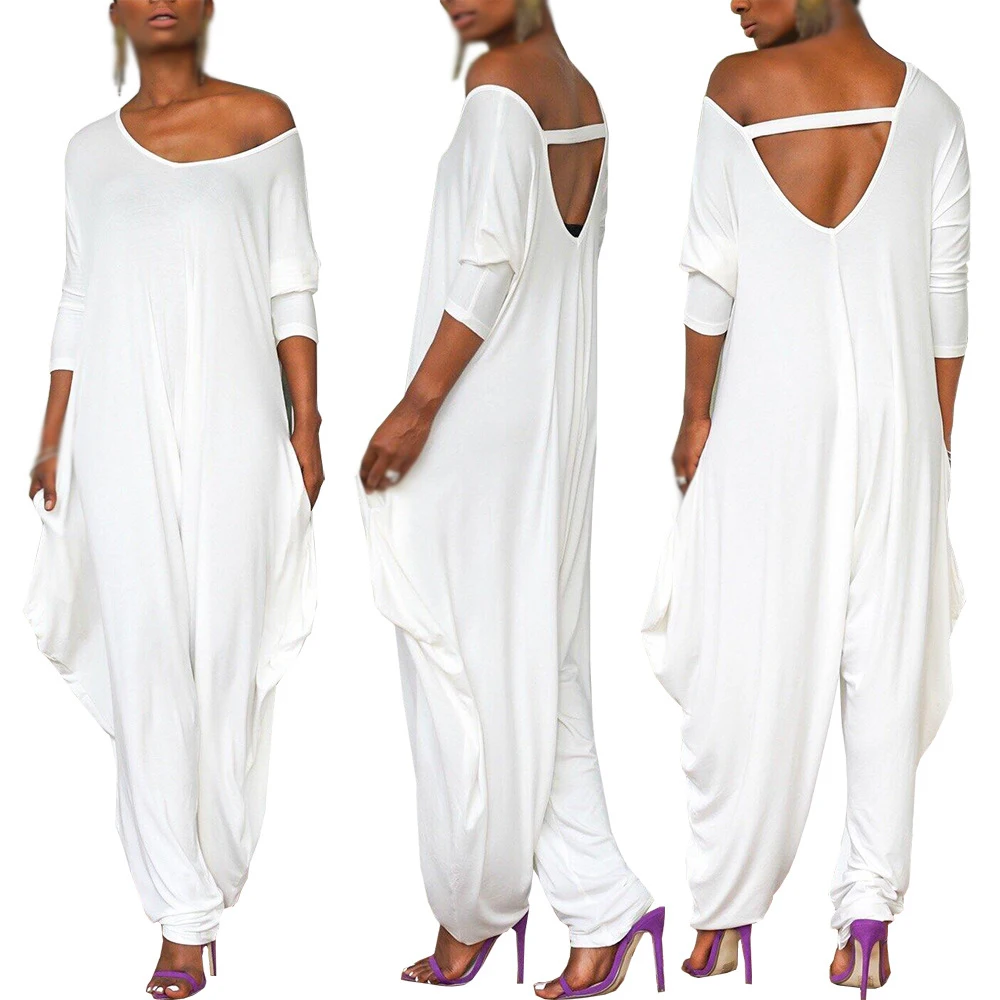 Женские комбинезоны повседневные летние свободные сексуальный комбинезон с