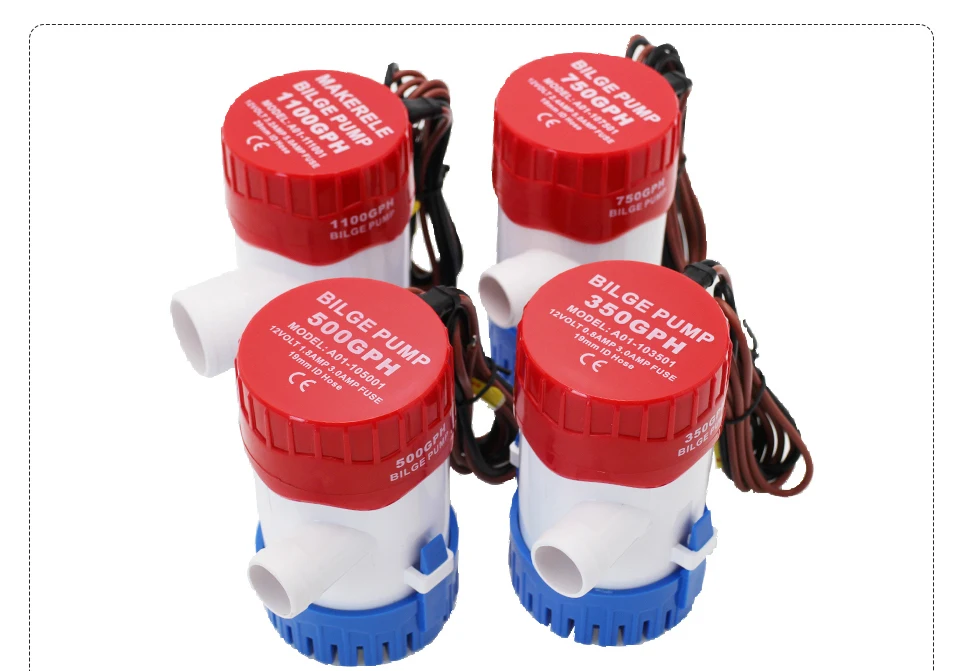Откачивающий насос 12V 24V стиль 1100GPH 750GPH 500GPH 350GPH внешний вид особая форма высокая пропускная погружной от makerele