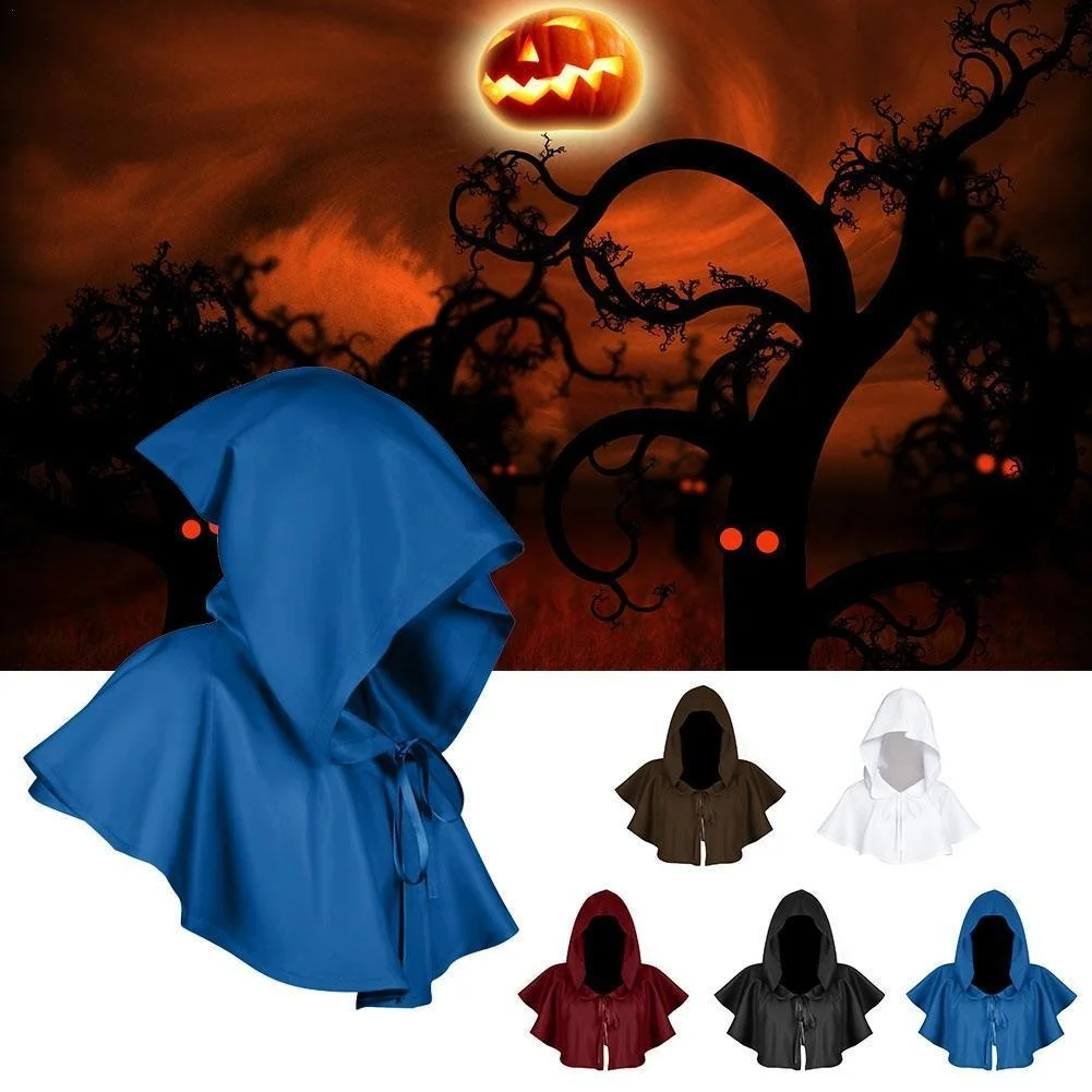 

Halloween Cape Cosplay Cloak Hoodies Voodoo Witch Costume Party Equipment Hoodies Hat Adult Children